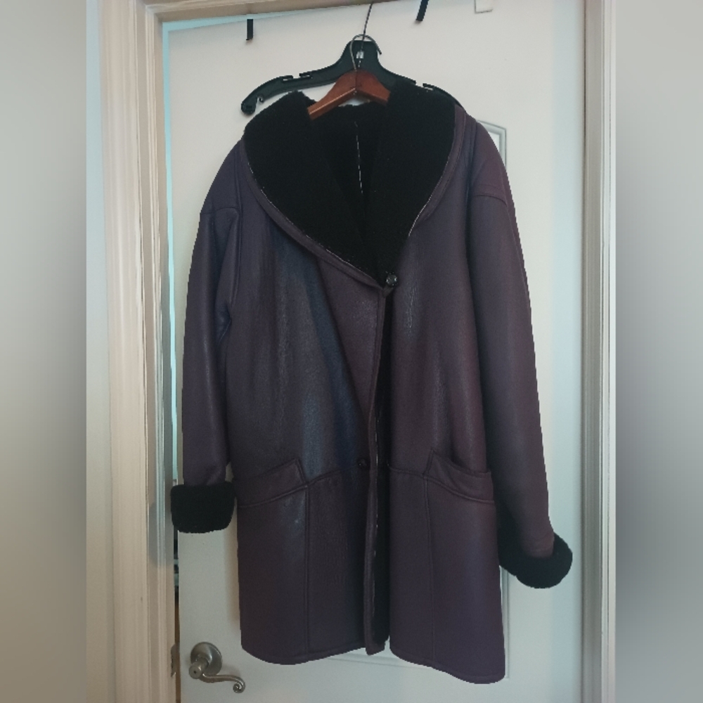 Leather Shearling Coat